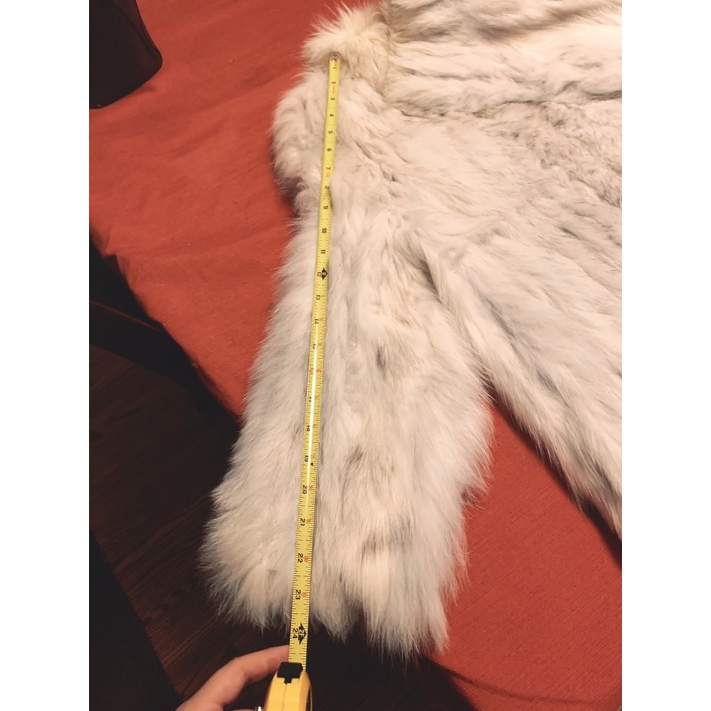 Cream Faux Fur Jacket - Women's Cozy Coat - Picture 10 of 12